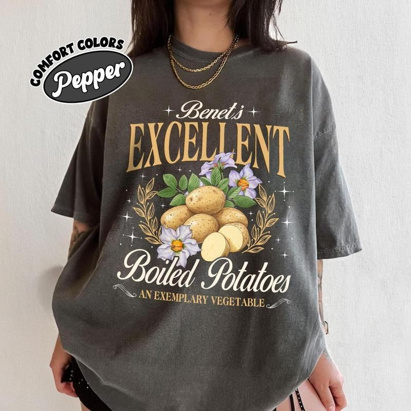 Excellent Boiled Potatoes Comfort Colors Shirt, Pride and Prejudice Fan T Shirt, Funny Jane Austen Tee, Gift For Book Lovers