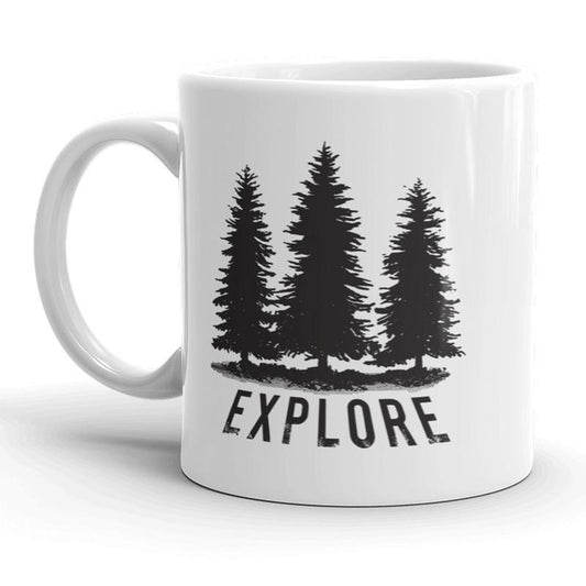 Explore Mug Cool Outdoors Camping Adventure Coffee Cup - 11oz Funny Coffee Mugs Ceramic Printed Drinkware Cup