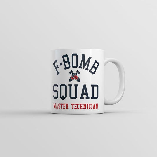 F Bomb Squad Mug Funny Sarcastic Novelty Coffee Cup-11oz Funny Coffee Mugs Ceramic Printed Drinkware Cup