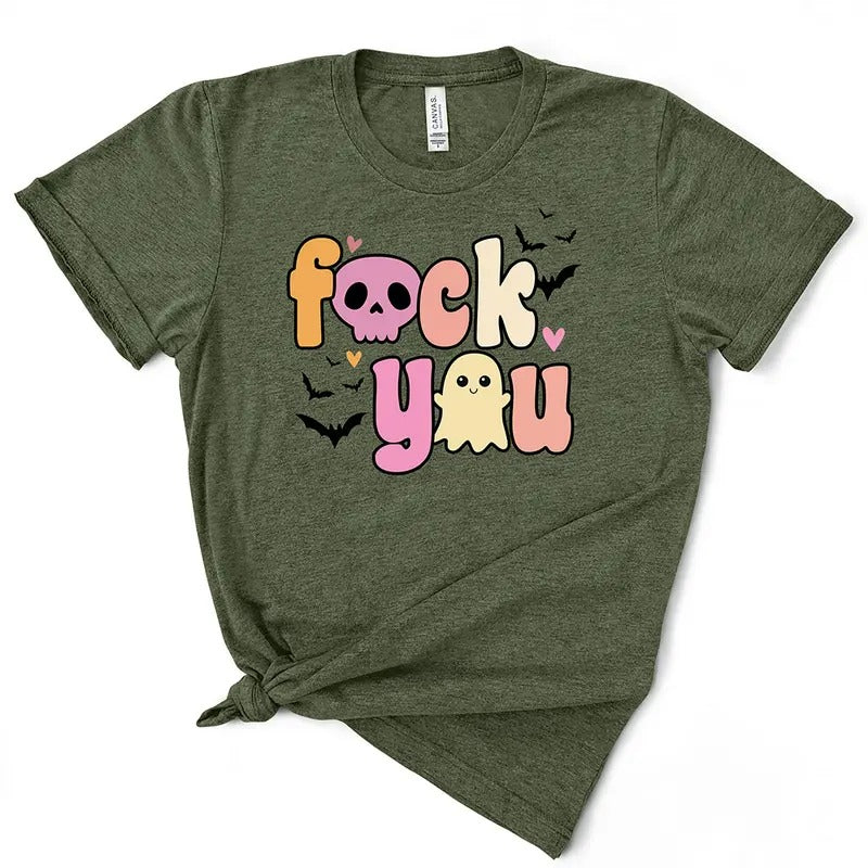 F You Funny Halloween Graphic TShirt