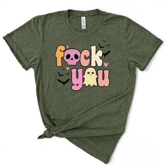 F You Funny Halloween Graphic TShirt