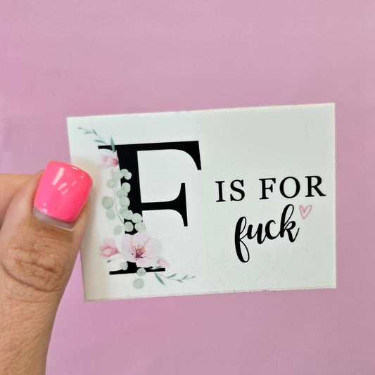 F is for Funny Sticker Decorative