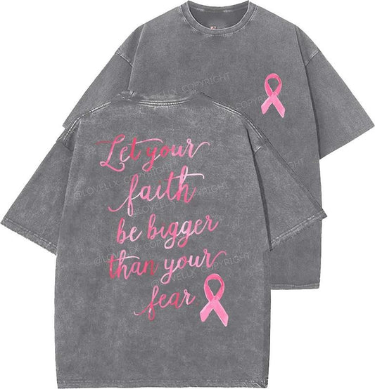 Faith Over Fear Unisex Washed T-Shirt, Christian Tshirts, Vintage 90s Graphic Tee, Gift Top Womenswear Cotton Mineral Colorstyle{n002}4