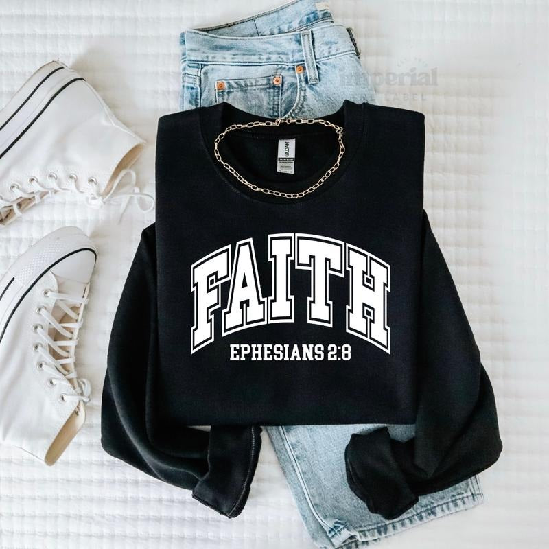 Faith Sweatshirt, Christian Graphic Sweatshirt, Inspirational Quote Pullover, Religious Apparel, Bible Verse Sweatshirt, Comfortable Everyday Wear, Spiritual Sweatshirt, Faith-Based Clothing, Unisex Faith Shirt, Gift for Christian, Positive Vibes Apparel