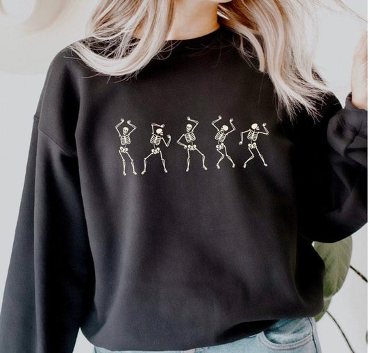 Fall Shirt, Dancing Skeleton Shirt, Happy Halloween T-shirt, Halloween Tee Sweatshirt