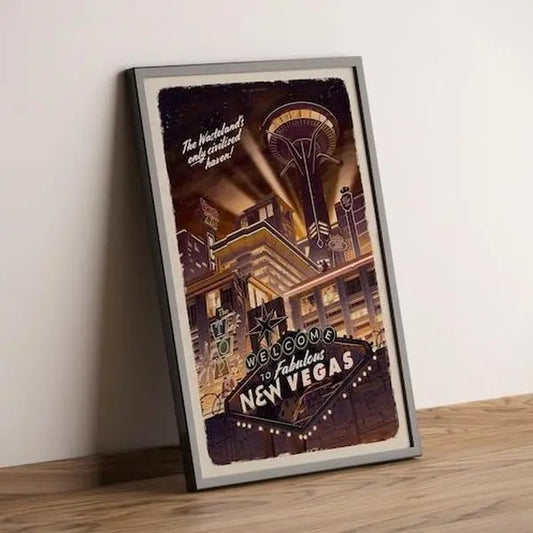 Fallout Game Poster, Gaming Room Decor, Game Poster Gift, New Vegas (Fallout), Travel Poster, Retro Illustration, Best Gamer Gift, Nostalgic Artwork