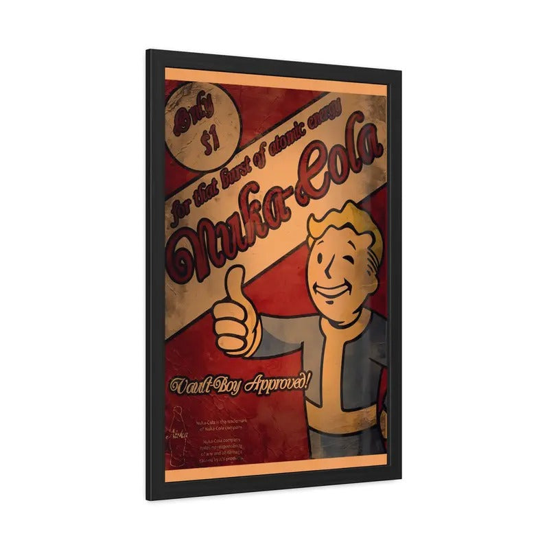 Fallout Nuka Cola Poster, Gaming Room Decor, Game Poster Gift, Poster Retro Illustration, Best Gamer Gift, Nostalgic Artwork