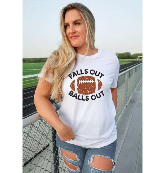 Falls Out Balls Out Shirt, Football T-shirt, Unisex Football Season Tee, Vintage Thanksgiving Shirt, Retro Fall Sport Sweatshirt, Football Lover Gift Tee.