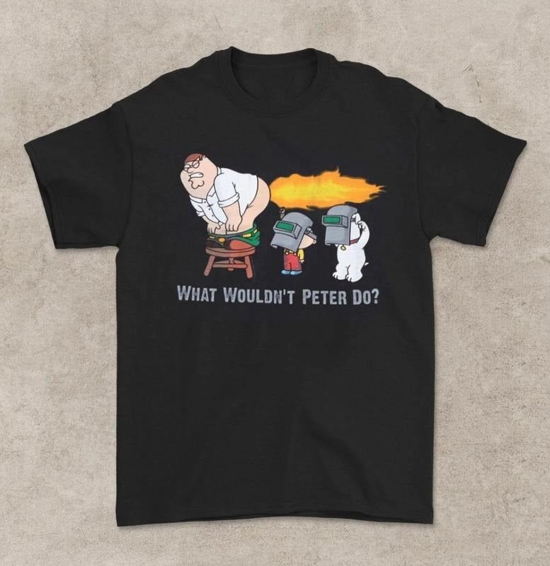 Family Guy Cartoon Funny Black T-Shirt Highlighting Bold and Hilarious Graphic Style