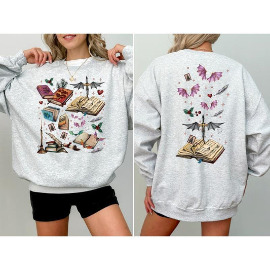 Fan Of Fantasy Series Two Sided Sweatshirt, Fan Of Acotar Series Two Sided Sweatshirt, The Bat Boys Sweatshirt, Velaris Book Lover T Shirt, SJM Inspired Tee, Gift For Bookish