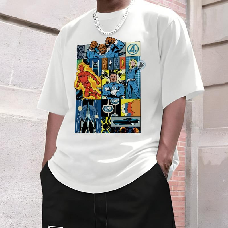 Fantastic Four T-Shirt, Retro Comic Tee, Abbey Road Parody Shirt