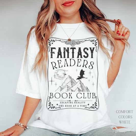 Fantasy Readers Book Club shirt, Dragon Book Lover Shirt, Fantasy Book Merch T-Shirt, Gift for Reader, Bookish Shirt, Gift For
