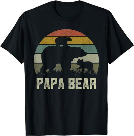 Father's Day T-Shirt, Gifts For Dad, Funny Papa Bear Shirts, Fathers Day T-Shirt Menswear Top Underwear Tshirt