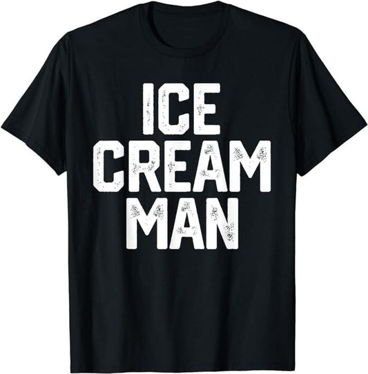 Father's Day T-Shirt, Gifts For Dad, Ice Cream Man Funny Party Costume Father's Day Gift Novelty T-Shirt Menswear Top Underwear Streetwear
