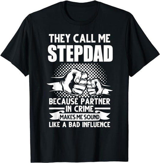 Father's Day T-Shirt, Gifts For Stepdad, They Call Me Stepdad Stepfather Father's Day T-Shirt Menswear Casual Cotton