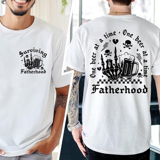 FatherHood Sweatshirt, One Beer At A Time Shirt, Dad Sweatshirt, Father Gift, Father Sweatshirt, Funny Father Sweatshirt Cotton Sweaters