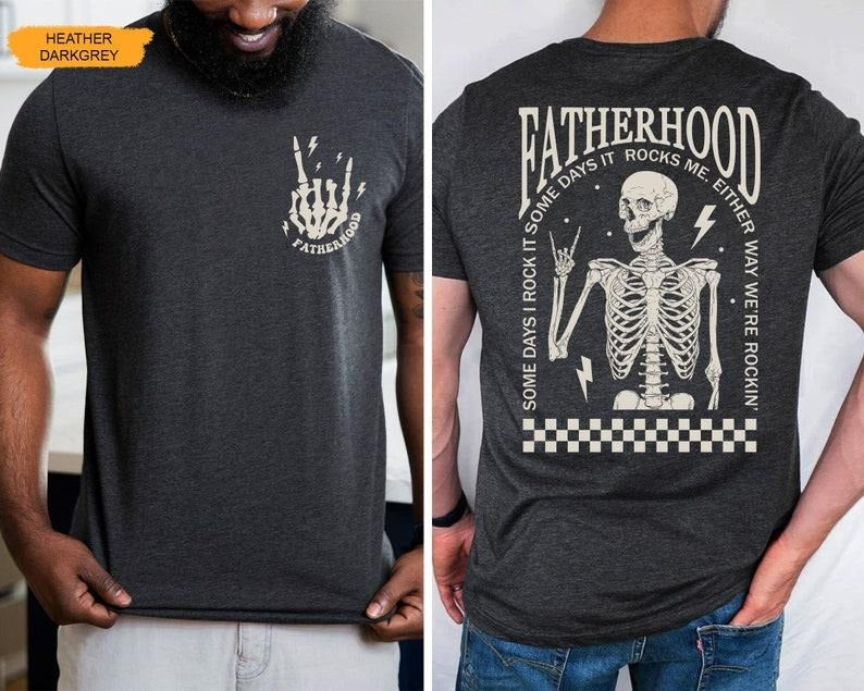 Fatherhood Shirt, Dad Shirt, Funny Skeleton Dad Shirt, First Time Dad Shirt, Retro Fathers Day Shirt Gift for Husband, Cool Dad Club Shirt