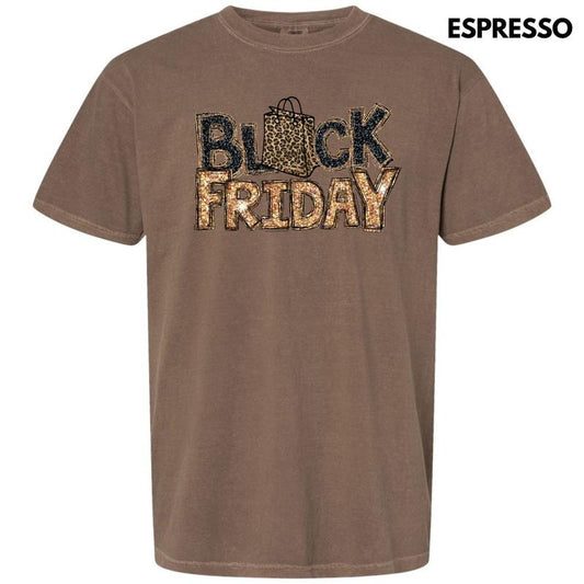 Faux Glitter Black Friday Comfort Colors T-Shirt 'NLB'