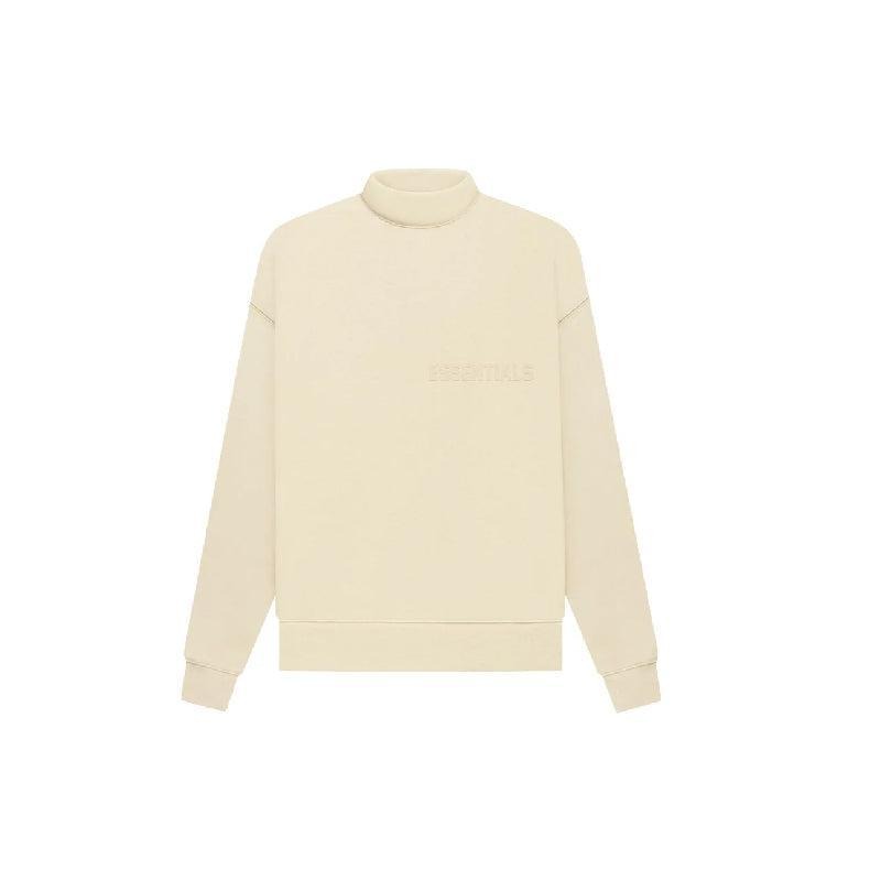 Fear of God Essentials Mockneck 'Eggshell' Hoodie Man Tops Long Sleeve