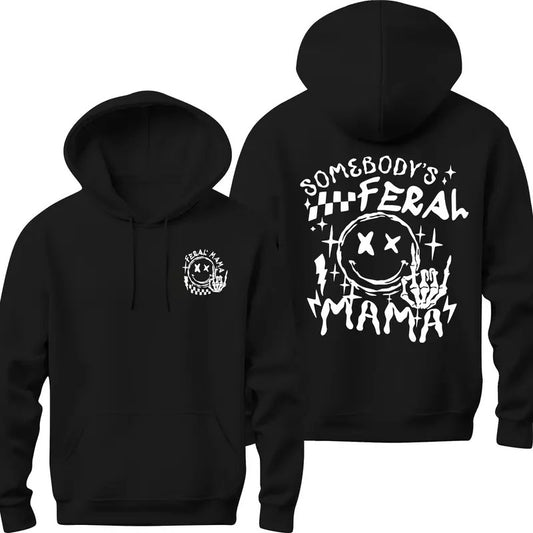 Feral Mama Shirt, Gift For Feral Mom, Mom Shirt, Mom Life Sweater, Trendy Mama Hoodie, Sarcastic Mom Shirt, Somebody's Feral Mama Shirt, Funny Mommy Shirt, Mother's Day Gift, Cool Moms Sweater