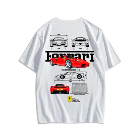 Ferrari Enzo Aesthetic T-Shirt, Ferrari Vintage Tee, Ferrari jacket, Car Crewneck Shirt Streetwear Top Menswear Underwear Tshirt Biker