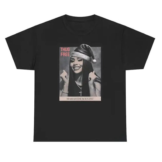 Festive Mariahh Vintage Santa T-Shirt,Retro ChristmasTee Classic Cotton