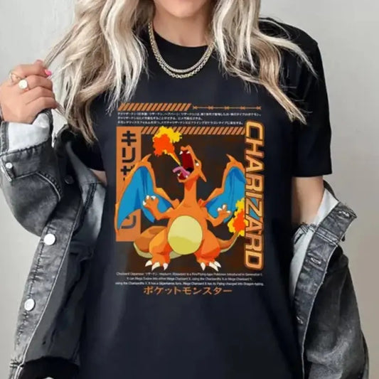 Fire Dragon Within Charizard Shirt, Pokemon T-Shirt, Charmander Shirt, Video Game TShirt, Anime Lover Tee, Pokemon Shirt, Anime Shirt, Men Graphic Tee, Halloween Shirt, gift for fan, gift for him, gift for her Top Menswear