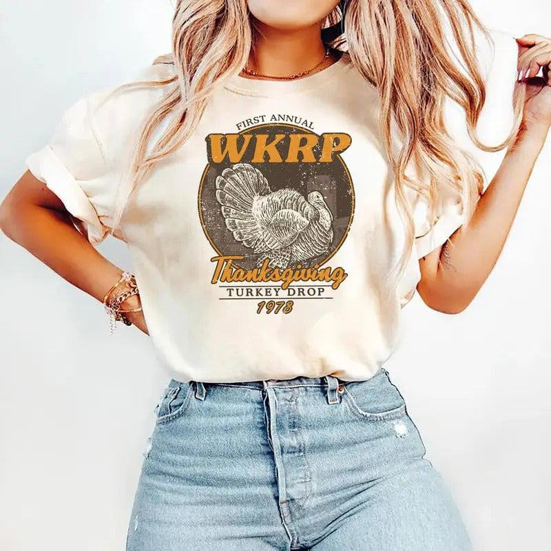 First Annual Thanksgiving Day Turkey T-shirt Sweatshirt Hoodie, In Cincinnati Movie Sweater, Thanksgiving Gift, Happy Thanksgiving Shirt, Drop Turkey Tee