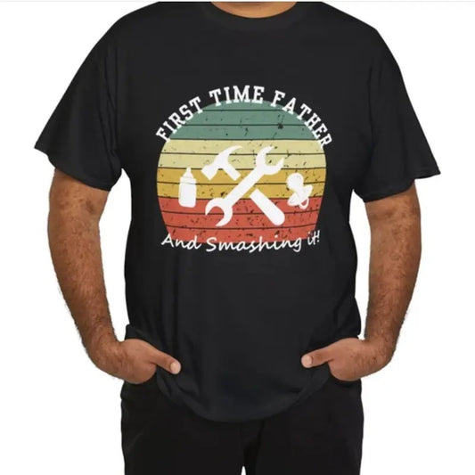 First Fathers day gift, gift for dad, new dad gift, fathers day tshirt, First fathers day, retro tshirt, daddy gift, gift for first time dad