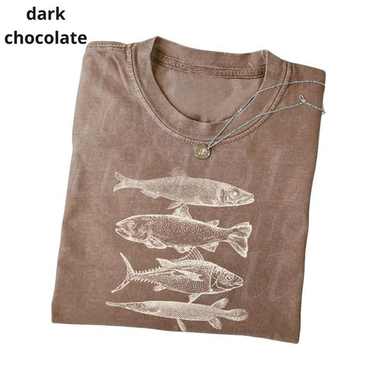 Fish Tattoo Style Vintage 90s Tshirt, Retro Y2k Fisher Shirt, Fish Shirt For Men, Bass Lovers, Fisher Gifts, Ocean Shirt