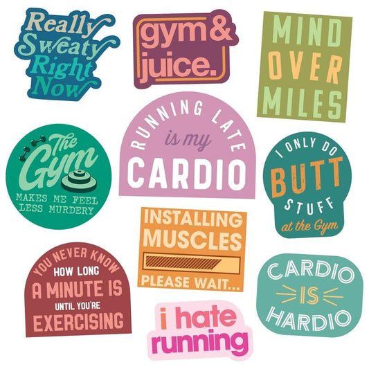 Fitness Sticker Extra Large Stickers for Adults Funny Adhesives with Memes Sarcastic  Funny Fitness  Multi