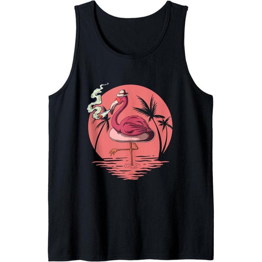 Flamingo 420 Stoner Spirit Summer Weed For Cannabis Lover Tank Top MADE IN USA