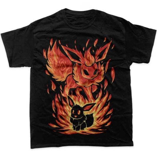 Flareon Shirt, Eevee Shirt, Pokemon T-Shirt, Anime Shirt, Graphic Tee, Men's Vintage Tees, Gift For man her Top Menswear