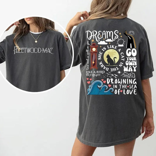 Fleetwood Mac 2 Sides Shirt Sweatshirt Hoodie, Rock Band Unisex Tee, Fan Gift Shirt