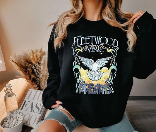 Fleetwood Mac Retro Sweatshirt, Inspired by Stevie Nicks Vintage Style