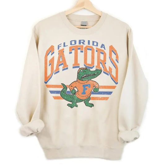 Florida Gators Vintage Football NCAA Sweatshirt, University of Florida Unisex Football NCAA Sweatshirt, Unisex Vintage NCAA Sweatshirt, Gifts For Men and Women