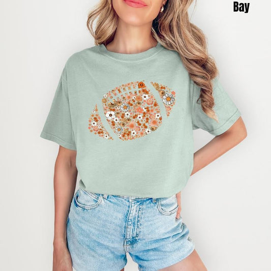 Flower Football Comfort Colors T-Shirt 'NLB'