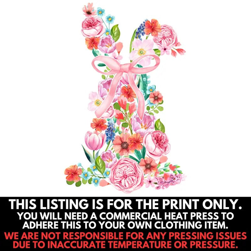 Flower Garden Bunny Print - PRINT ONLY