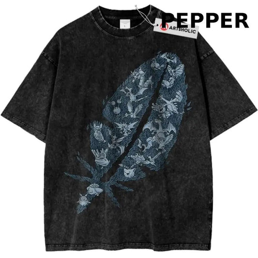 Flying-Type Pokemon Shirt, PKM Shirt, Anime Shirt, Vintage T-Shirt