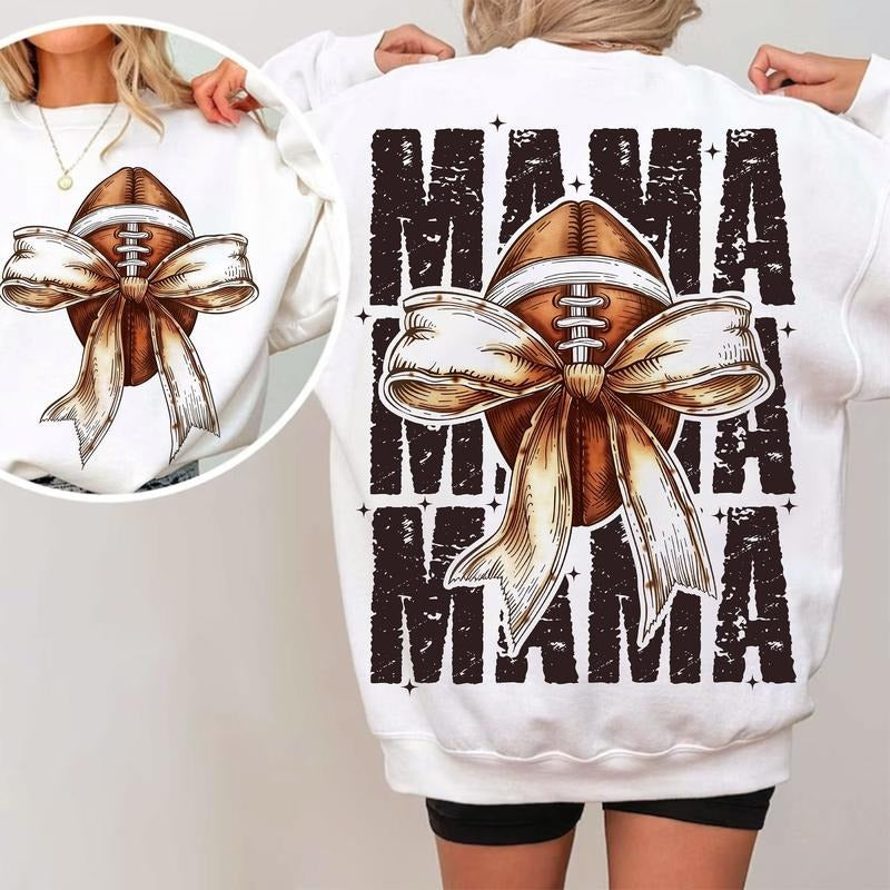 Football Mama Bow Shirt, Fall Coquette Bow Shirt, Fall Football Shirt Shirt, Football Sport Shirt, Football Mom Shirt, Game Day Shirt