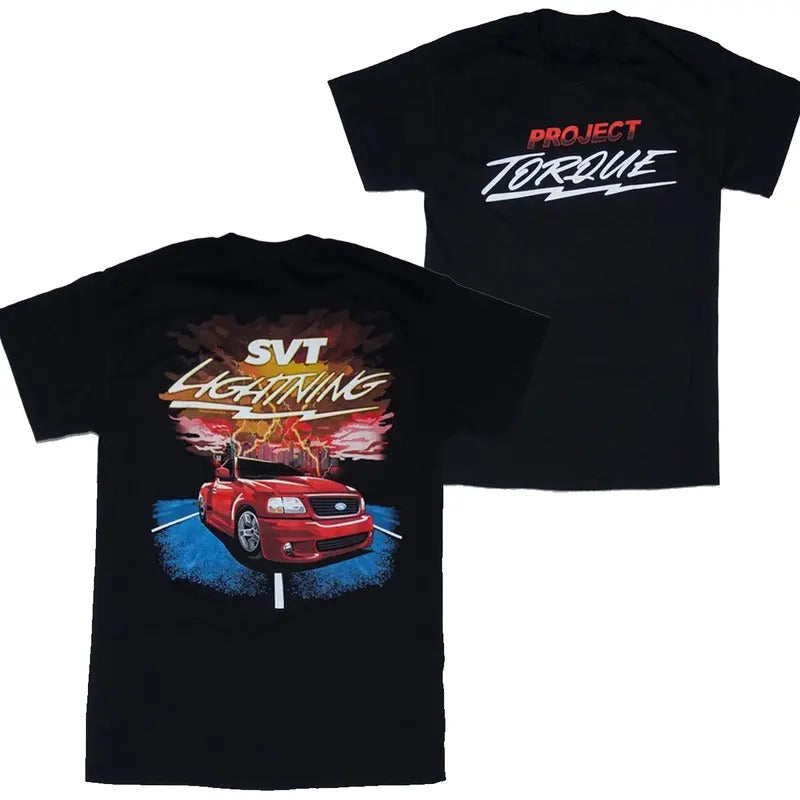Ford Lightning T-Shirt, Graphic Car Design Tee, Unisex Cotton Casual Top, Perfect for Ford Enthusiasts