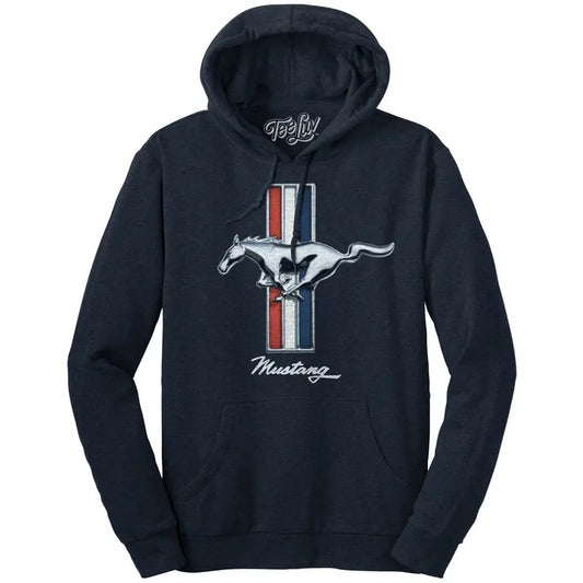 Ford Mustang Pullover Hooded Sweatshirt - Navy