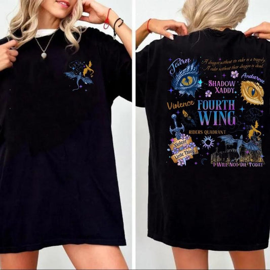 Fourth Wing Basgiath War College Tshirt, Dragon Rider Graphic Tee, Empyrean Series, Violence Tee, Bookish Bookworm, Unisex Sweater Pullover Tee graphic  hoodie