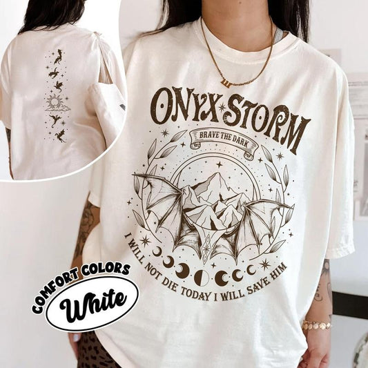 Fourth Wing Series Shirt, Onyx Storm Shirts, Violence Brave The Dark, Gift for Book Lovers, Dragon Rider Merch