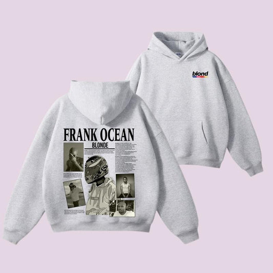 Frank Blonde 2-Sides Hoodie T-shirt Sweatshirt, Blonde Hoodie, Gift For Fans, Comfort Menswear Tops Classic Sweatshirt Music For Fans