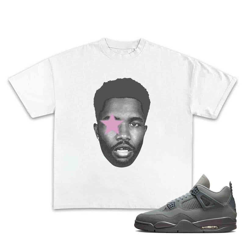 Frank Star Pink Blond Graphic T-shirt, Shirt to Match Sneaker 4s Retro Wet Cement Cotton Menswear Top Clothing