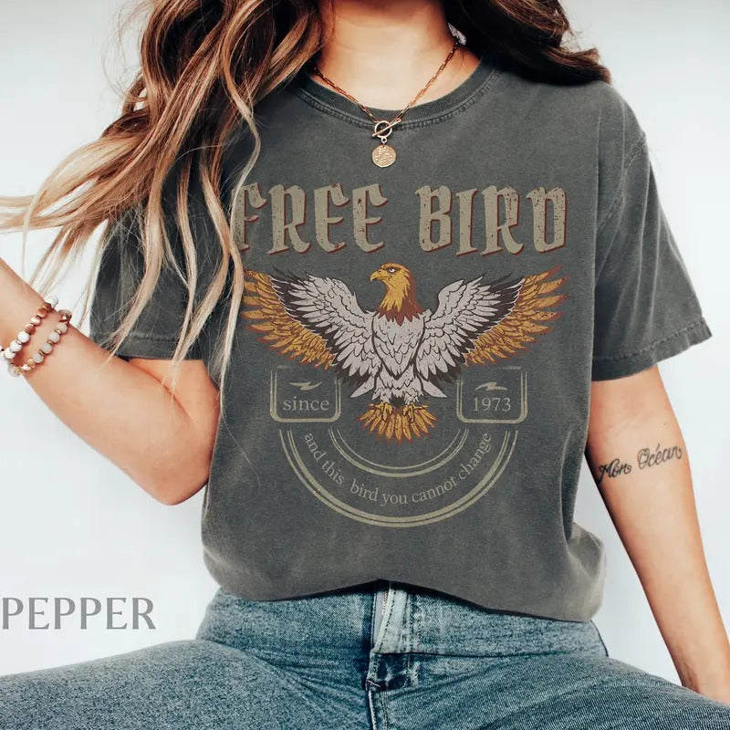 Free Bird Comfort Colors Shirt, Free Bird tshirt, Independence Day Shirt, free bird America , classic southern rock band