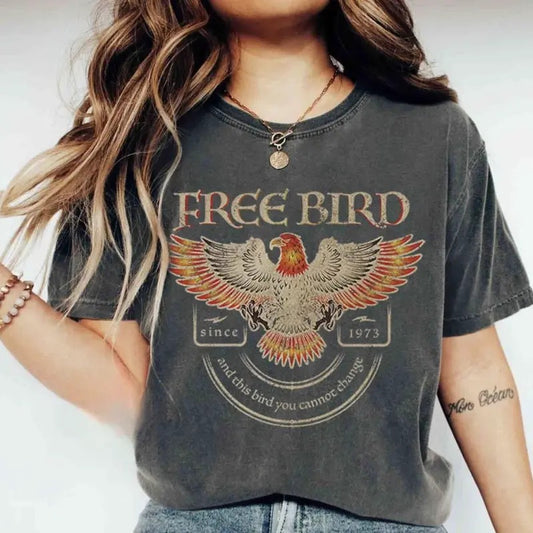 Free Bird Shirt, Band TShirt, Old School Band T-shirt, Retro Music Shirt, Rock Band Tee, Full Sizes, Full Colors, Unisex T-shirt for Men and Women, Classic Menswear, Womenswear Top Collar