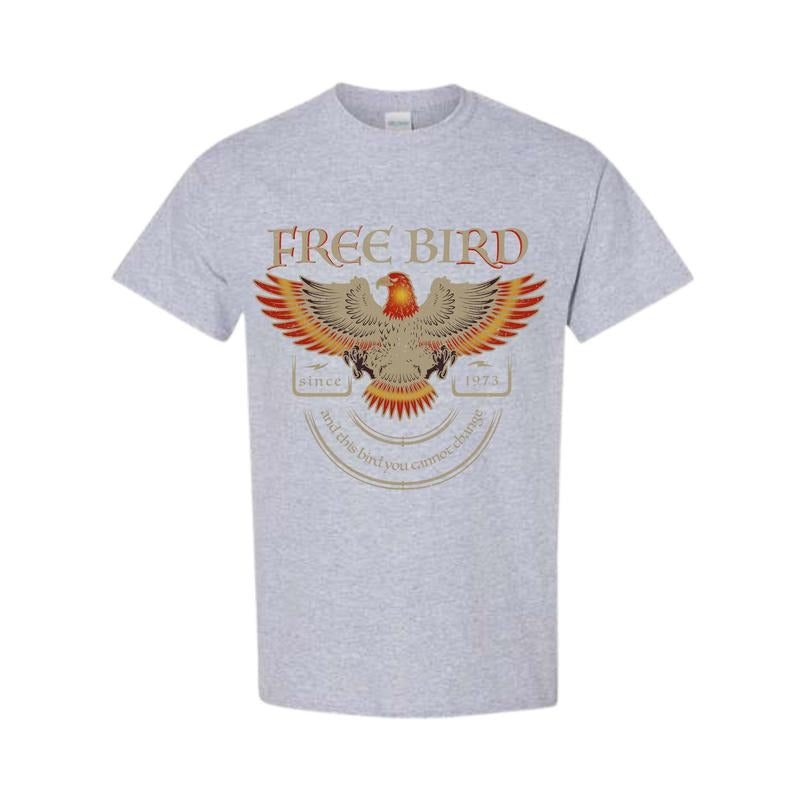 Free Bird Shirt, Comfort Colors Band T-Shirt, Retro Music T-Shirt, Rock Band Tee, Oversized Trendy Shirts Cotton Love Printed Classic Menswear