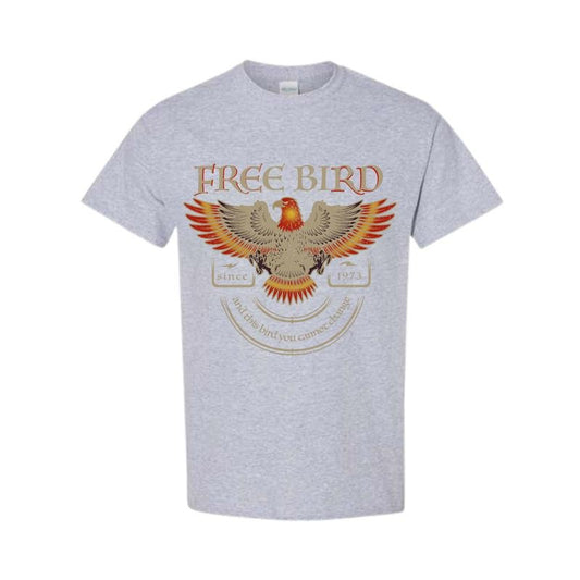 Free Bird Shirt, Comfort Colors Band T-Shirt, Retro Music T-Shirt, Rock Band Tee, Oversized Trendy Shirts Cotton Love Printed Classic Menswear